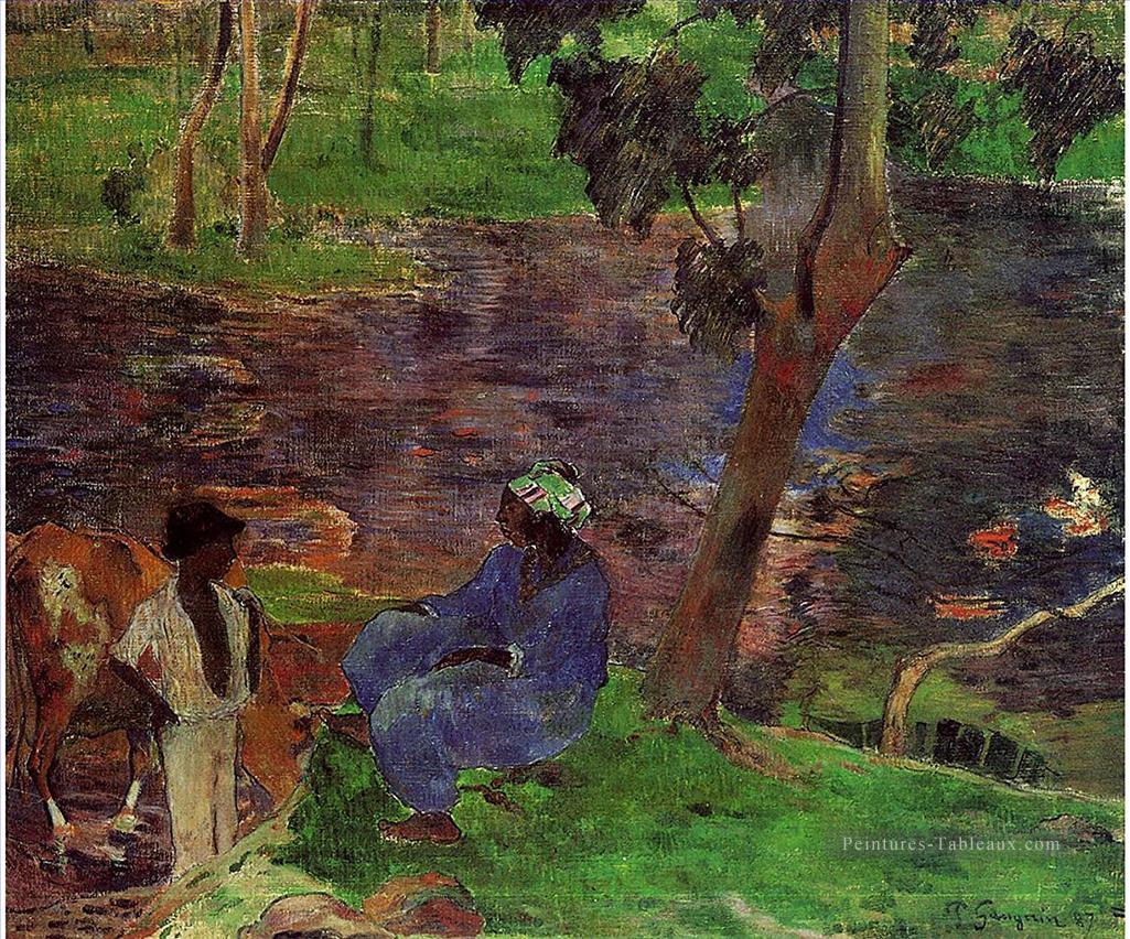 Au bassin postimpressionnisme Primitivisme Paul Gauguin Peintures à l'huile